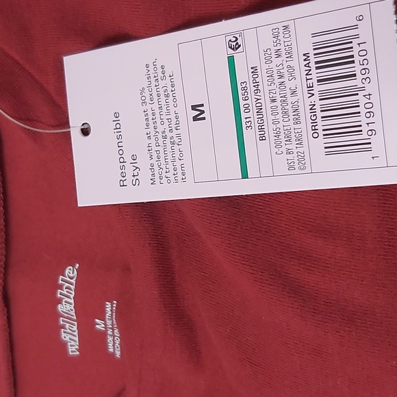 Wild Fable Girls grey and maroon red med XS and med Cropped Top - Picture 13 of 17